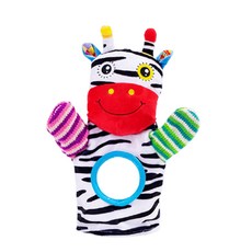 Toyloft 快活的斑馬驢動物手偶, 1個