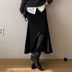 무드인더 여성용 기모 머메이드 스커트