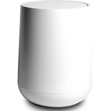 iHome 按壓式圓形垃圾桶 10L, 白色