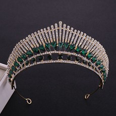 Estella 自助婚禮人氣新娘皇冠飾品 cdh115, 1個, 綠色
