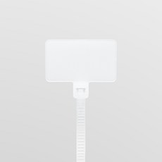 soltop 電線整理標籤束帶 中, 白色, 100個