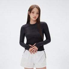 스파오 여성용 액티브 래쉬가드 집업 SPARF38A04, 19 BLACK