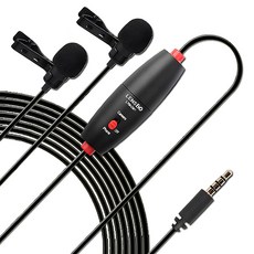 LensGo 라발리에 방송용 유튜버 2채널 핀마이크, 1개, LYM-DM1