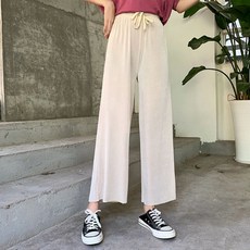 구디프 여성용 봄가을 꾸안꾸 캐주얼 밴딩 팬츠