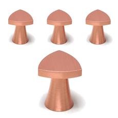 黃銅迷你3角形櫥櫃把手 玫瑰金色, 4個