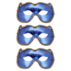 Party09 高級蝴蝶面具, 藍色, 3個