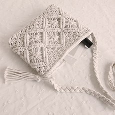 FROM HEAVEN 藤編迷你斜背包 C572, Ivory