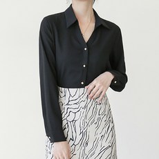 루나걸 여성용 히렌스 금장버튼 셔츠