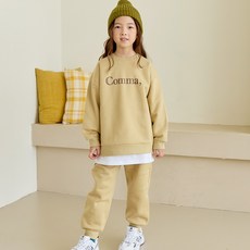 vavkids 青少年兒童Comma刷毛大學T上下套裝