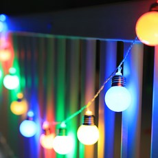 조아트 감성 캠핑 LED 조명 큰 소켓 알전구 30구 1.1m, 컬러, 1개