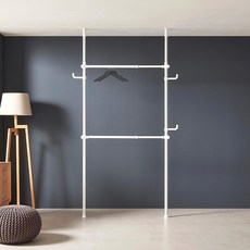 HAENGGEOJEONMUNGA 史密斯雙層吊衣桿 38mm, 白色