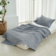 華夫格紋水洗泡泡紗涼被, 木炭