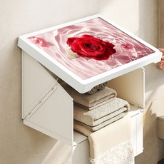 MF Store 大容量多用途可折疊免打孔浴室收納盒, 1個, E型