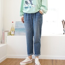 biggirlstory 女款大尺碼鬆緊帶寬鬆版彈力日常長褲 BG-J13