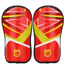 兩側佩戴強力減震足球守門員護脛, 紅色的