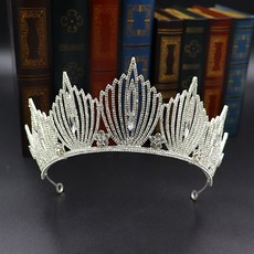 LUNA GLAM 自助婚禮 珠寶噴泉皇冠 LUD205, 銀色, 1個