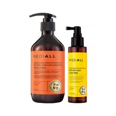 MED ALL RCP強健髮根頭皮淨化洗髮精 清新柑橘香 300ml+養髮液 120ml, 1套