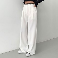 Planday 女款 Denby 垂墜感闊腿細褶西裝褲 短版/中長版/長版