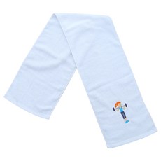 ATEAM 刺繡運動毛巾 110 x 20 cm, 槓鈴, 1個