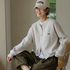 Chic Fox 女用 Cosegg刺繡 兩穿式針織拉鍊開襟衫