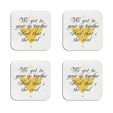 可愛簡約矽藻土杯墊 B35 4入組 款式22, 混合顏色, 4個