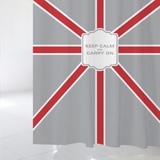 北歐風浴簾 SC381 S號 1520*1880mm+塑膠掛鉤 12入+白色掛桿組合, 1套