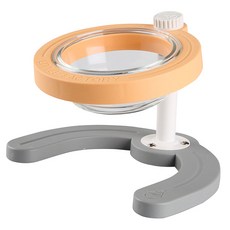 LITTLE FACTORY 寵物玻璃食碗 單口 基本款 12~20cm, 黃色, 1個