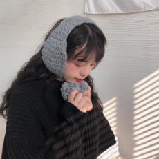 PEONIST 針織流蘇可愛少女護耳罩
