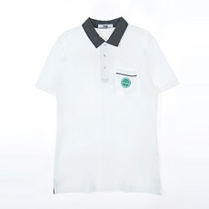 GYOBOKMALL 灰領短袖校服上衣