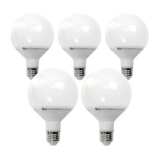 Gunsik LED 球型燈泡 12W L型, 日光色, 5個