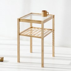 MARKET B GLABO 高邊桌 4040 竹製, 自然色