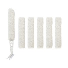 葉子小舖 冷氣出風口縫隙清潔刷 1組 白色 超細纖維布套 替換式設計