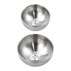 kitchen U 兒童用Cool Dino不鏽鋼雙層飯碗+湯碗組, 單一顏色, 1套