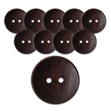ButtonKing 樺木盤狀鈕扣 30mm, 深栗色, 10個