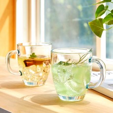 모던하우스 에브리데이 내열강화 유리머그잔 350ml, 2개