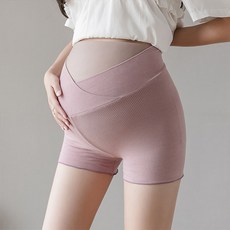 임산부 슬림 랩 골지 속바지