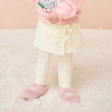 milkmile 女童蝴蝶結柔軟貂絨刷毛裙褲