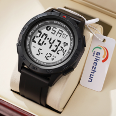 逍遙商會 多功能防水舒適運動手錶, 黑色, 1個