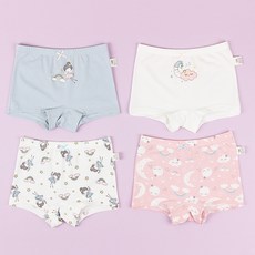 SCOXX 女童學生四角內褲4件組 WPS-935