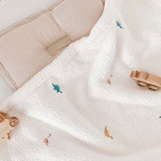 Malolotte 兒童款刺繡絨毛超細纖維毯, 坎迪諾