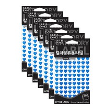 쁘띠팬시 칼라분류용라벨 20-HR344, 청색, 7개입, 7개