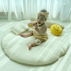 Moyoroom 爺爺製作的我們寶寶遊戲墊圓形地毯套, 2 圓形流蘇款