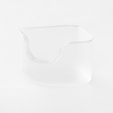 랜보어 햄스터 반투명 컬러 모래 목욕통, 투명, 1개