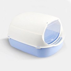 Solid Room House 3層分離型貓砂盆, 1個, 藍色