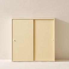 룸앤디 국내 제조 스르륵 800서랍 3단 슬라이딩 슬림 일반형 수납장 도어 방문설치, 버터