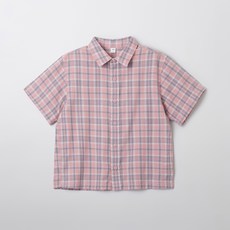스파오키즈 아동용 썸머 체크 반팔 셔츠