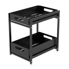 Minsung Company儲物盒水槽廚房收納架, 黑色, 1個