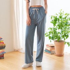 Dearlola 女款日常客製化寬版鬆緊長褲