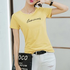 루나걸 여성용 루미너스 스판 라운드 티셔츠 L24SMT060301