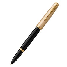 PARKER 51 Deluxe GT鋼筆 黑色, F, 黑色的